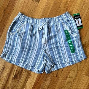 Briggs Women's Linen Blend Pull-On Shorts with Pockets and Drawstring